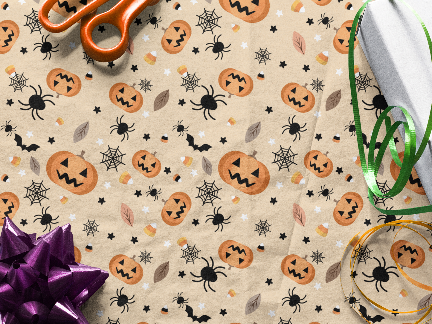Halloween Jack-O-Lantern Wrapping Paper
