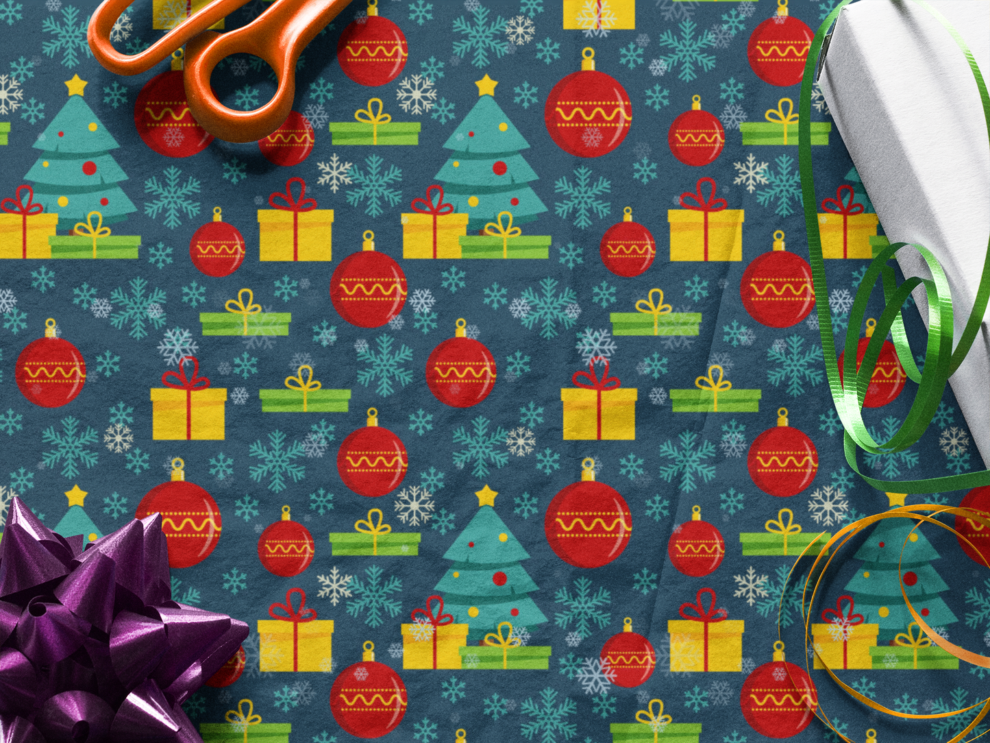 Retro Mid Century Modern Christmas Wrapping Paper