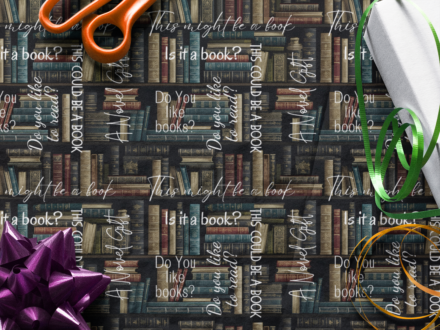 Reader Gift Wrapping Paper Book Lover Gift Wrap