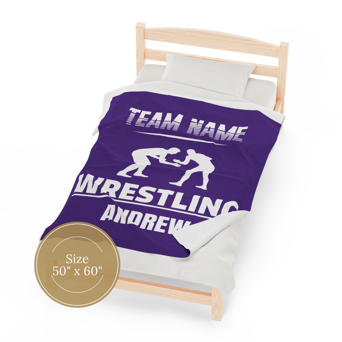 Personalized Wrestling Blanket Gift For Wrestler Custom Wrestling Team Gift