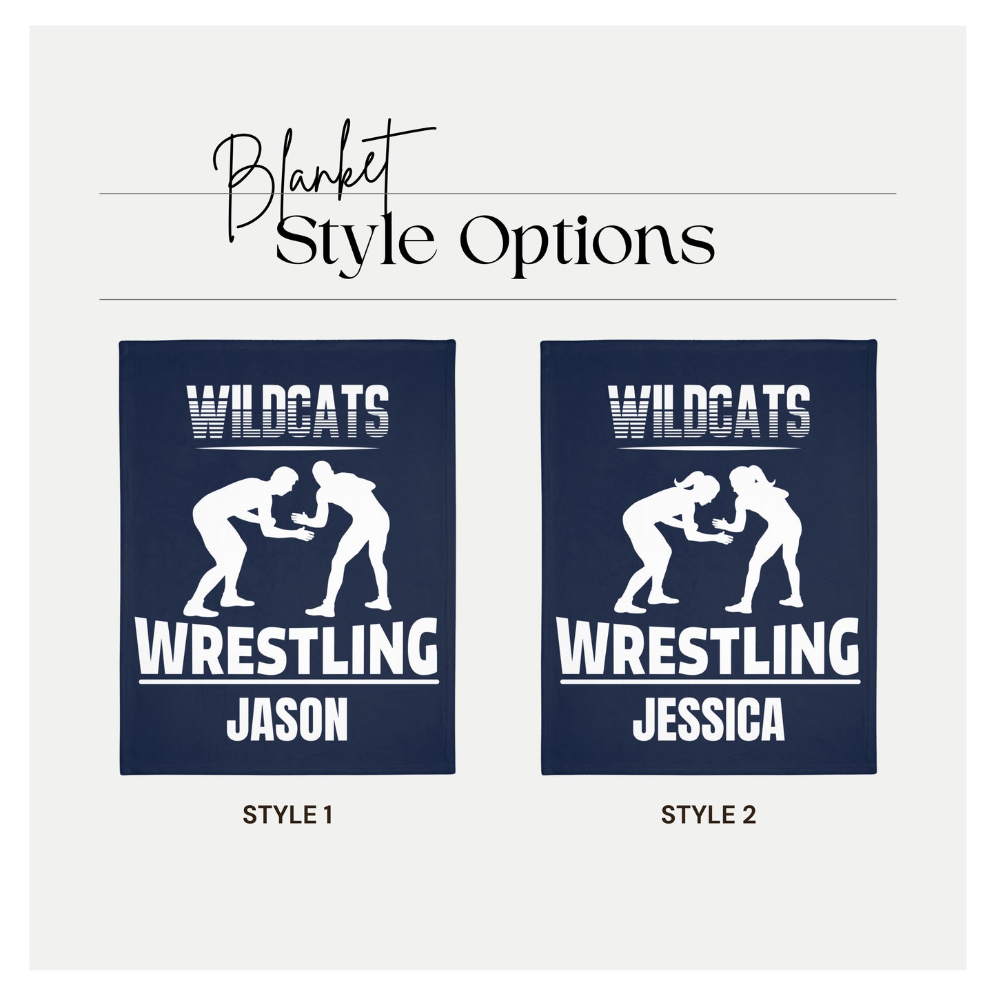 Personalized Wrestling Blanket Gift For Wrestler Custom Wrestling Team Gift
