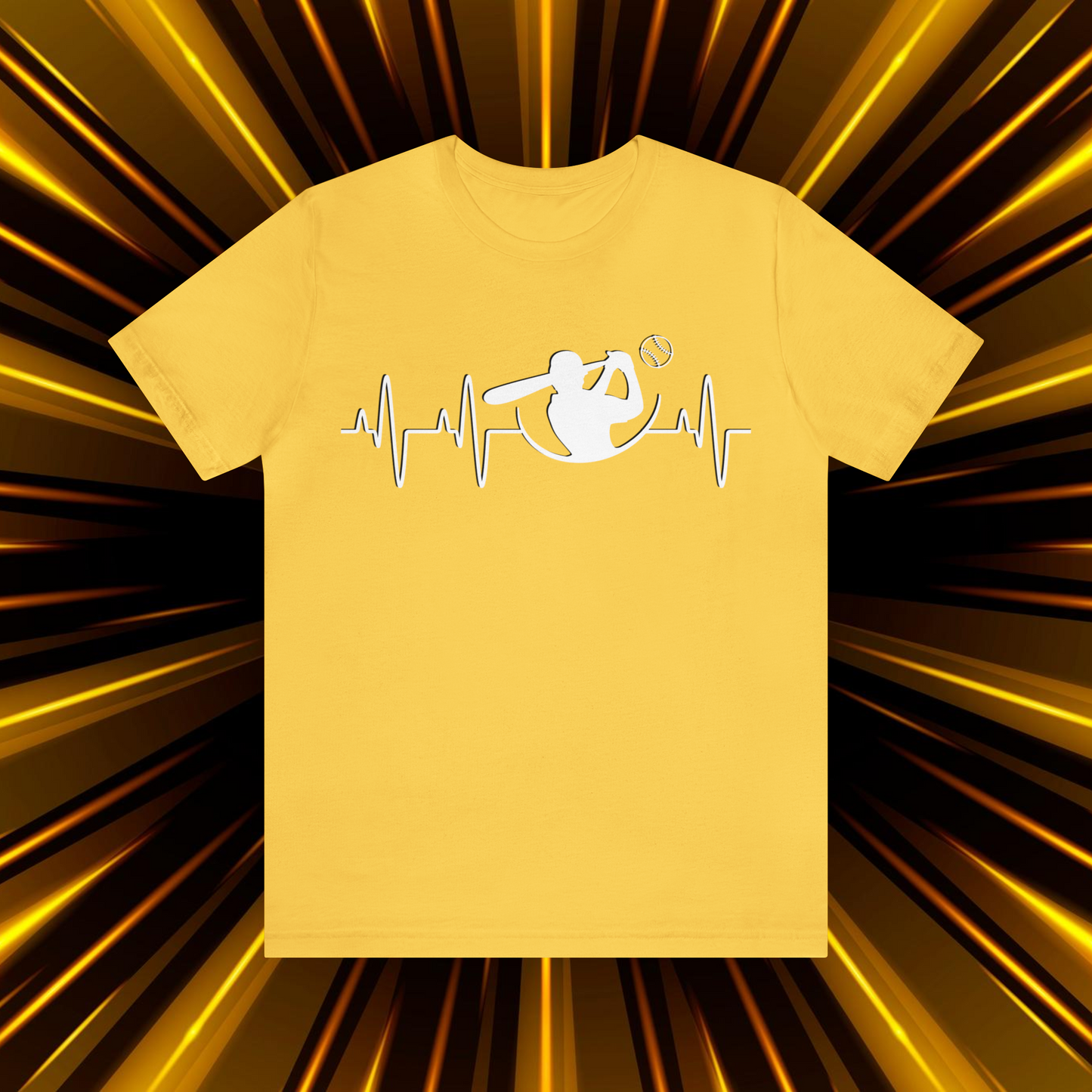 Baseball Heartbeat Graphic T-Shirt