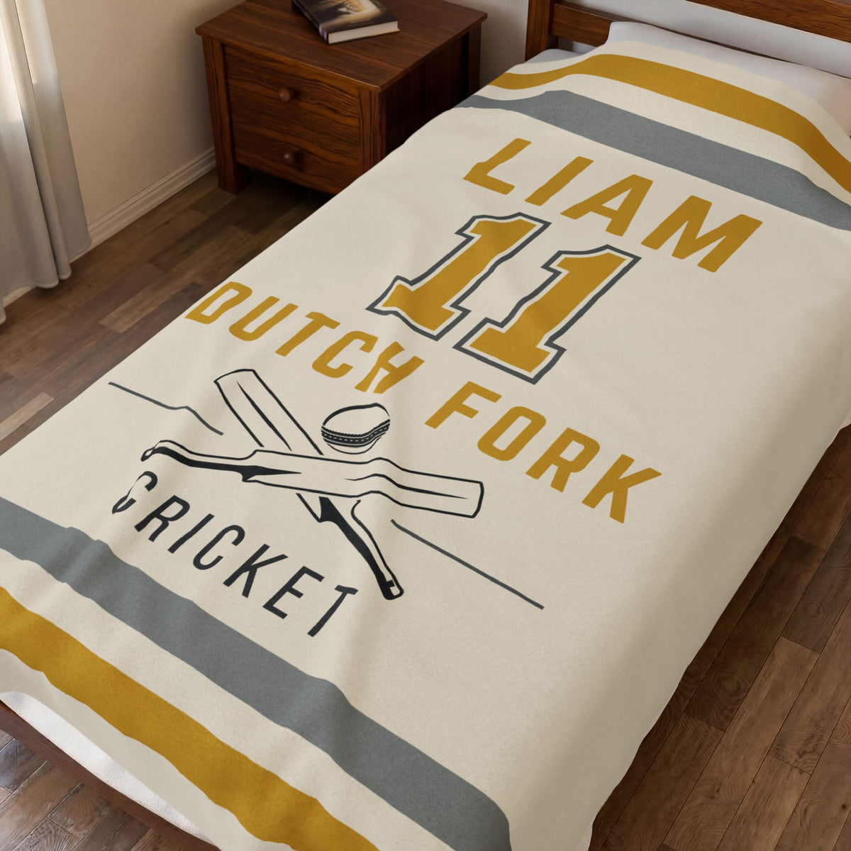 Personalized Cricket Blanket