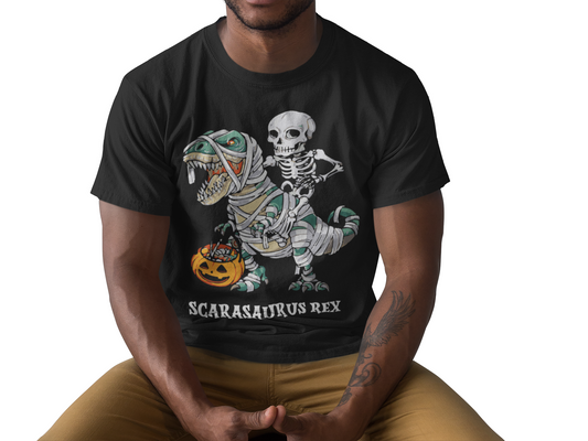 Unisex Halloween Dinosaur T Shirt Halloween Skeleton Shirt