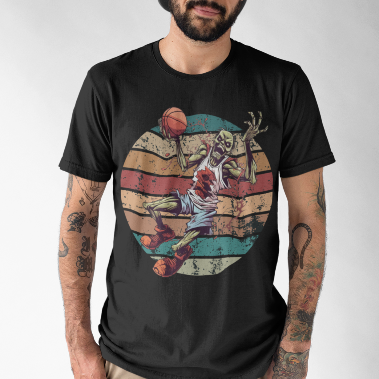 Zombie Basketball Halloween Shirt For Men