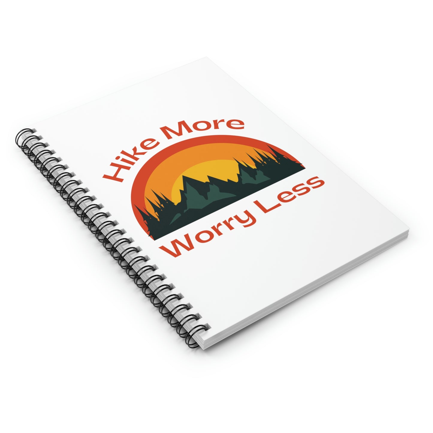 Hike More, Worry Less - Spiral Notebook - Ruled Line
