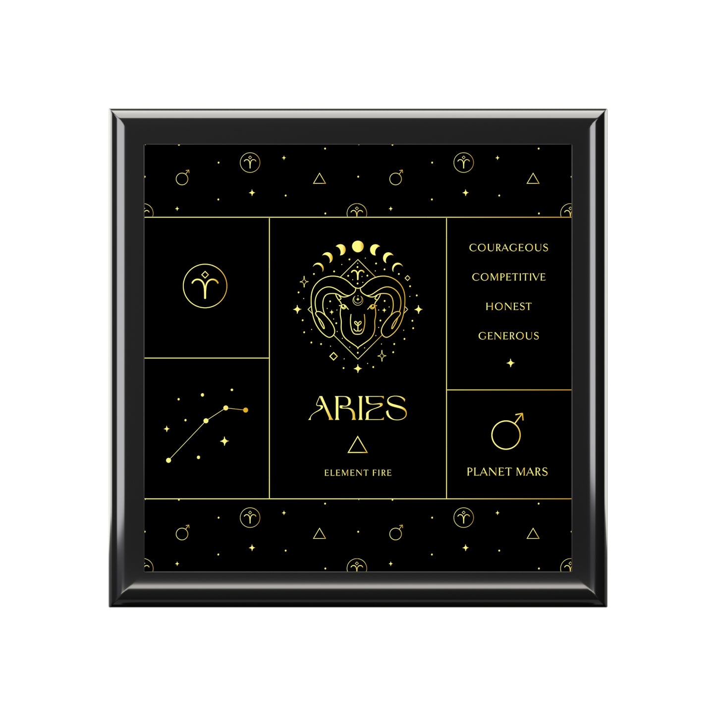 Aries Jewelry Organizer Keepsake Box