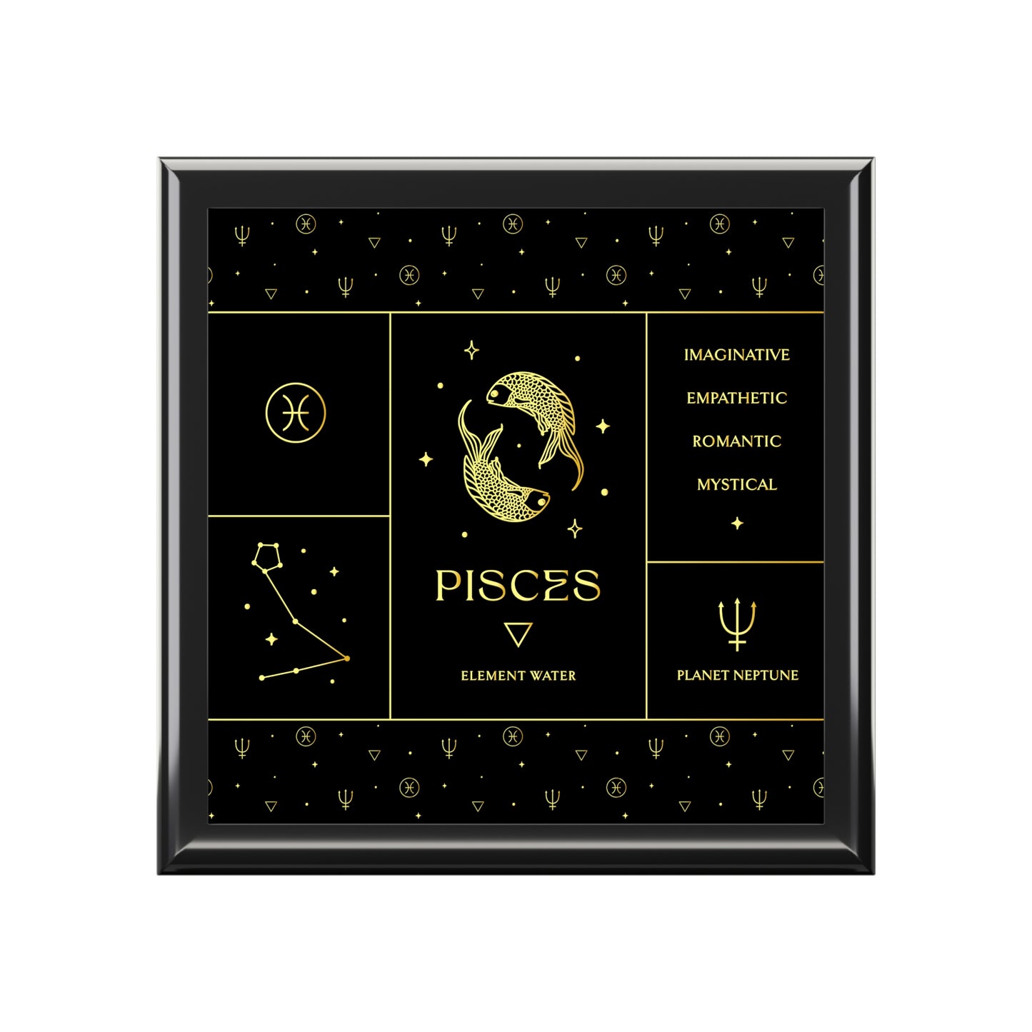Pisces Jewelry Organizer Keepsake Box