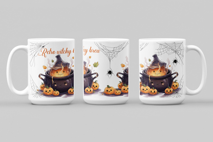 Retro Witchy Brew Cute Retro Halloween Coffee Mug