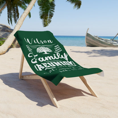 Family Reunion Custom Beach Towel Family Reunion Gifts