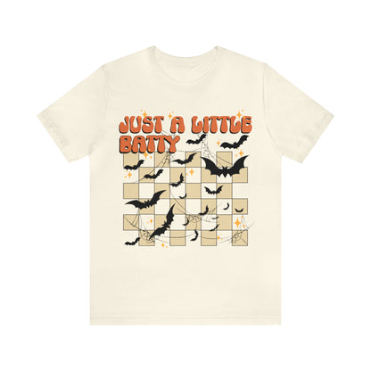 Just A Little Batty Funny Halloween Shirt For Women