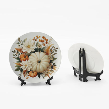 Bone China Pumpkin Plates White Pumpkin Plates Boho Dinnerware