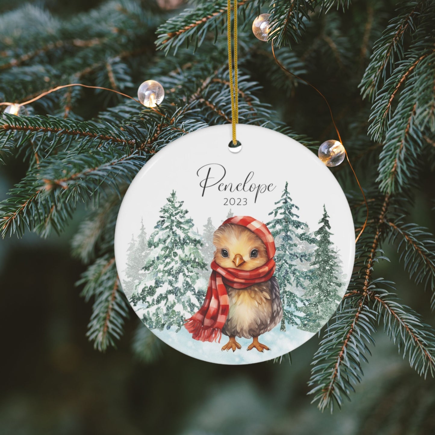 Personalized Christmas Chicken Ornament Custom Chicken Gifts