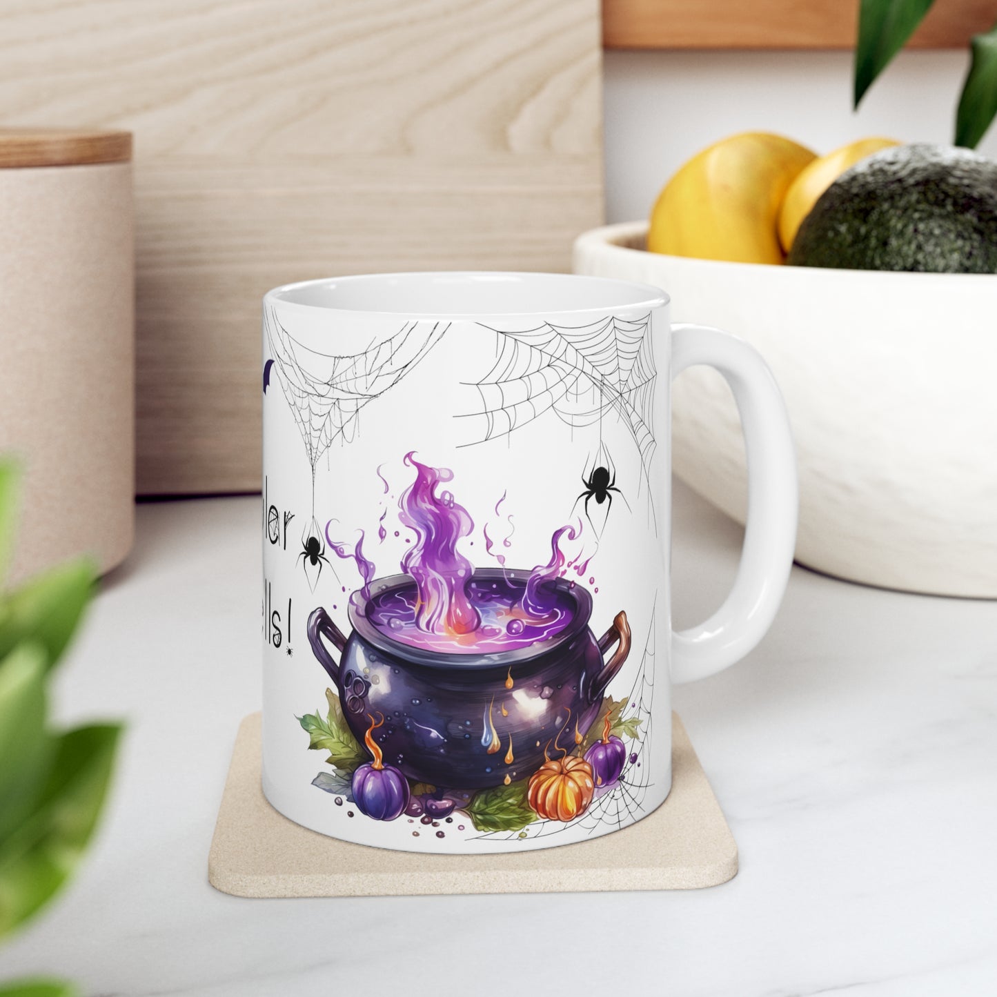 Retro Halloween Coffee Mug Spooky Season Mug Witchy Mug Halloween Cauldron Mug Halloween Spider Web Mug Retro Pumpkin Mug Halloween Kitchen