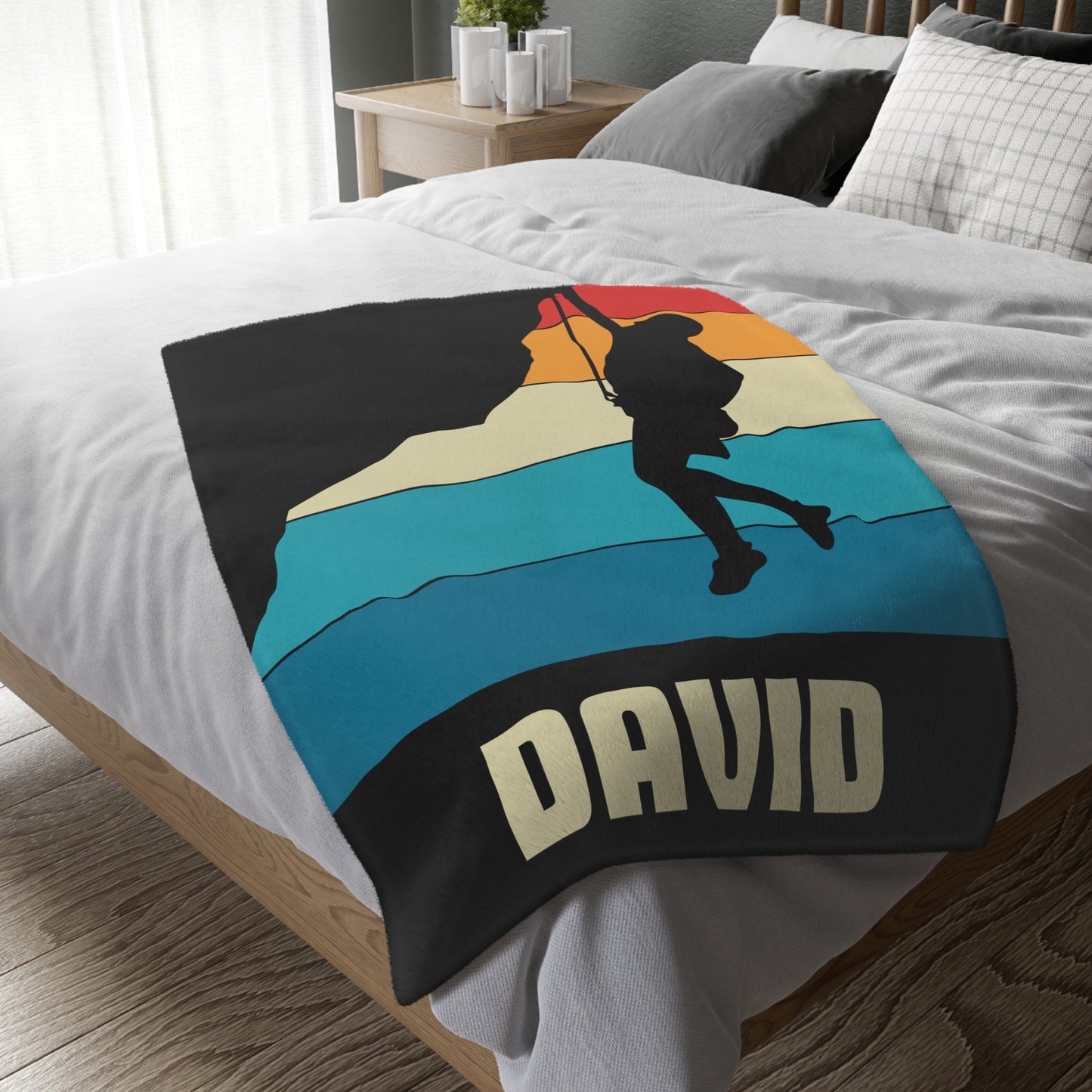 Personalized Rock Climbing Blanket Gift For Climbers