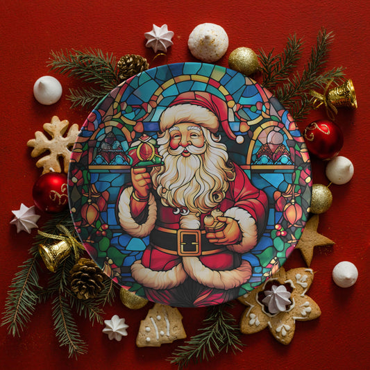 Thermosaf Polymer Plastic Santa Plate Christmas Dinner Plate