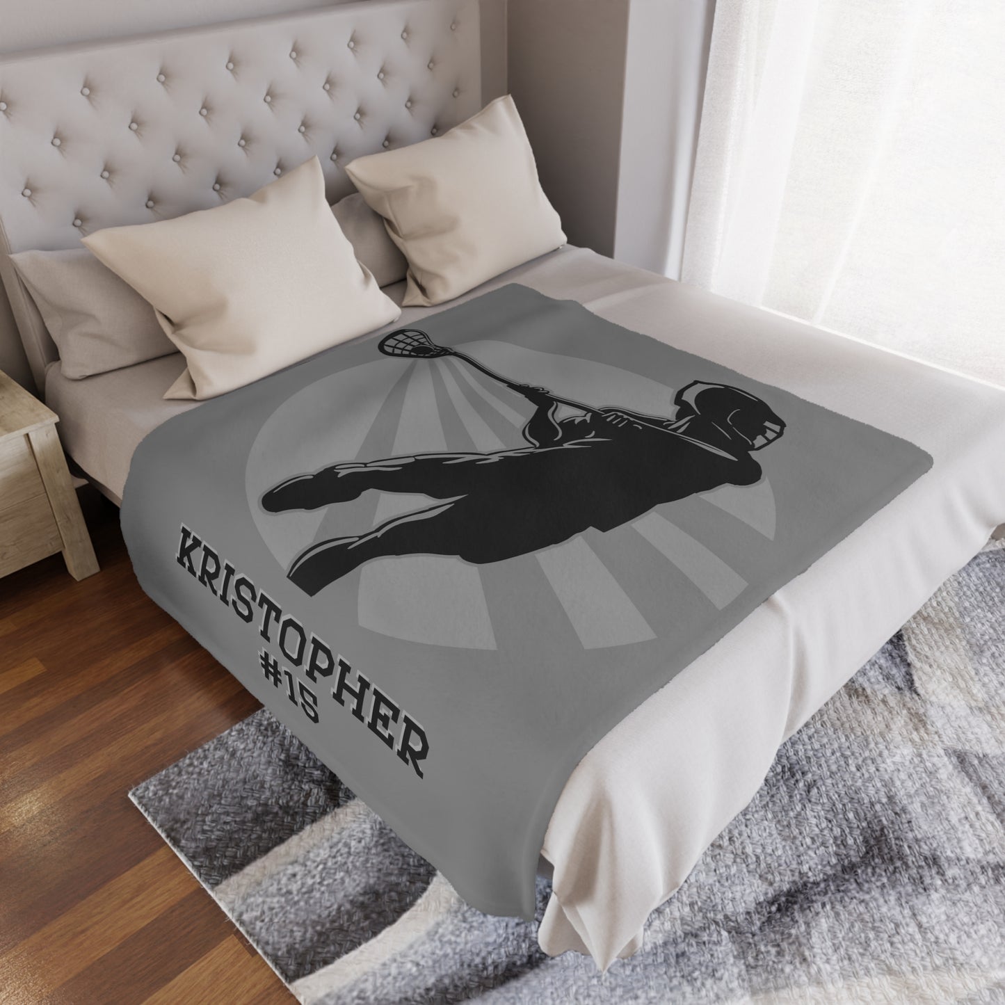 Custom Lacrosse Blanket Personalized Lacrosse Gift