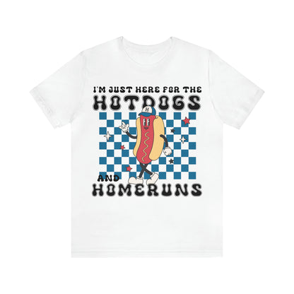 Hotdogs and Homeruns Women's Short Sleeve Baseball T-Shirt