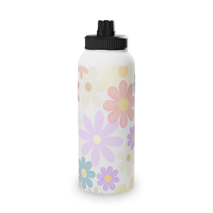 Stainless Steel Water Bottle Floral Water Bottle Gift for Her Pastel Summer Sports Bottle Travel Bottle Flowery Mom Gift Vacation Cup