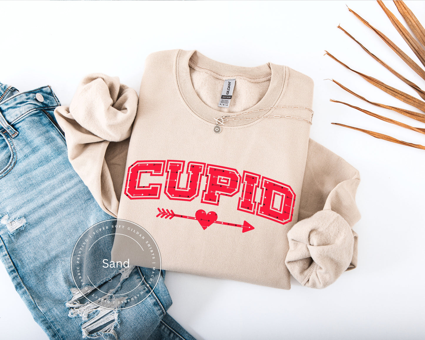 Cupid Valentine Shirt Retro Romantic Womens Crewneck Sweatshirt