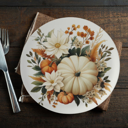 Bone China Pumpkin Plates White Pumpkin Plates Boho Dinnerware