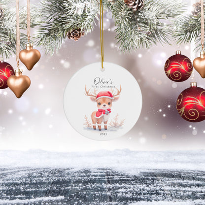 Baby First Christmas Ornament Personalized