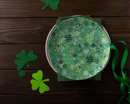 St Patricks Day Plastic Shamrock Plate