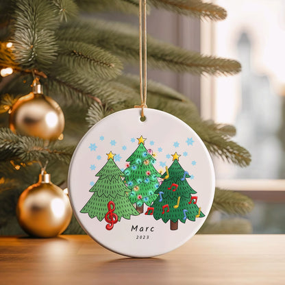 Personalized Music Christmas Ornament Gift For Musician