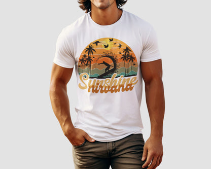 Unisex Retro Surfing Beach Shirt