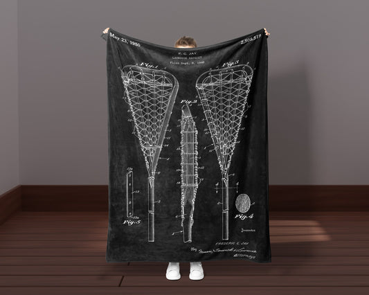 Lacrosse Stick United States Patent Blanket Lacrosse Gift