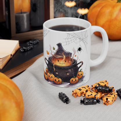 Retro Halloween Coffee Mug Spooky Season Mug Witchy Mug Halloween Gift Idea Halloween Spider Web Mug Retro Pumpkin Mug Halloween Kitchen