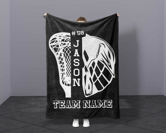 Personalized Lacrosse Blanket Lacrosse Team Gifts For Seniors