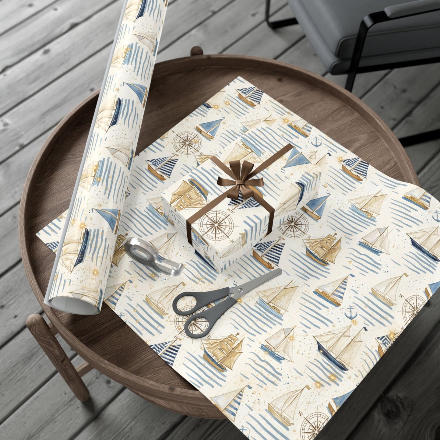 Sailboat Gift Wrapping Paper