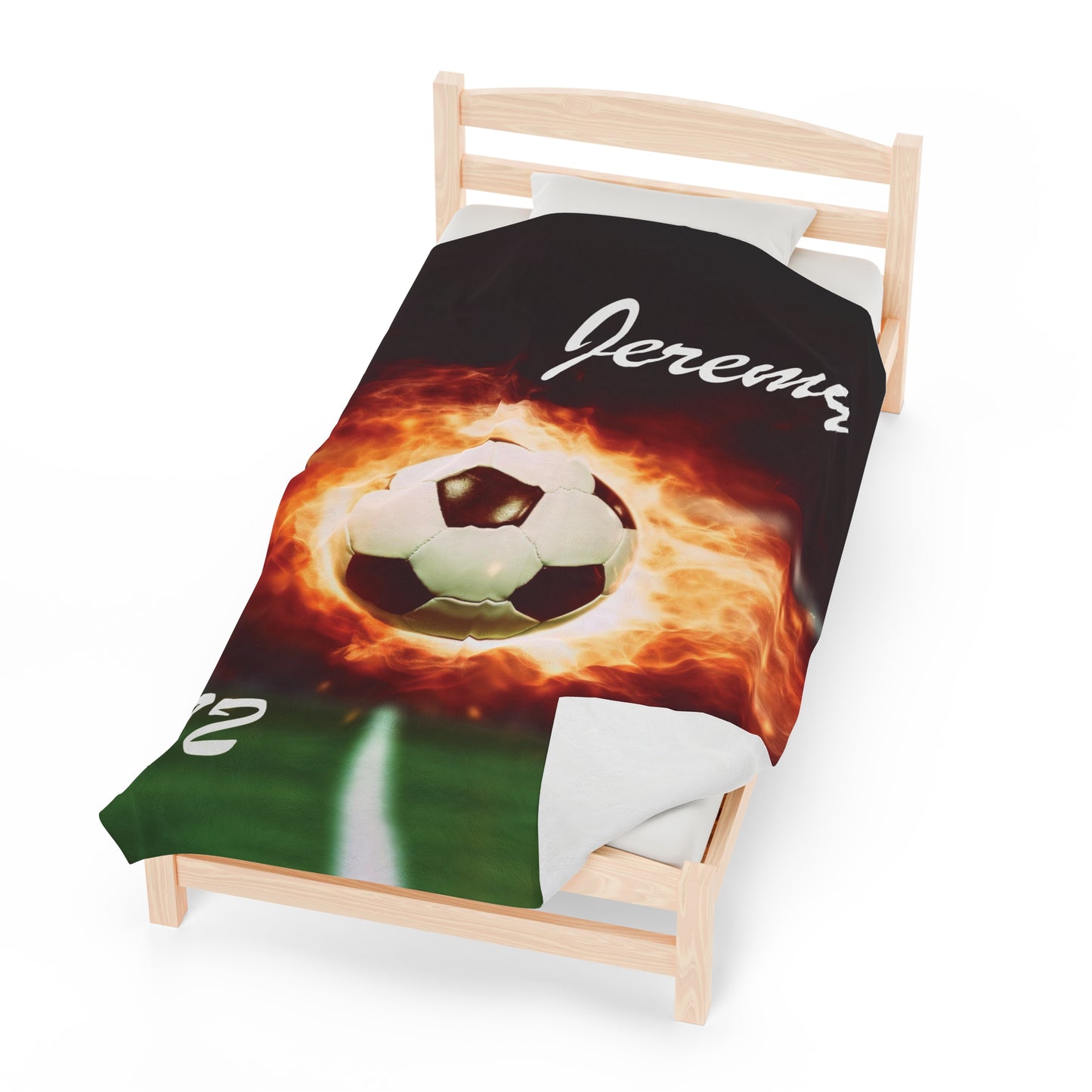 Custom Soccer Blanket Personalized Soccer Gift