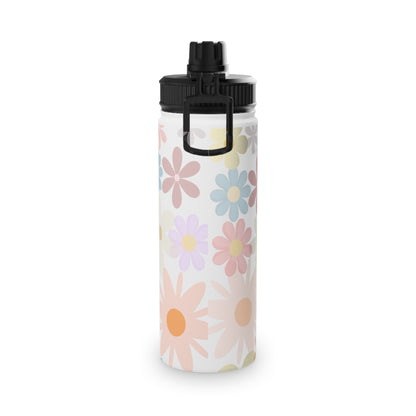 Stainless Steel Water Bottle Floral Water Bottle Gift for Her Pastel Summer Sports Bottle Travel Bottle Flowery Mom Gift Vacation Cup