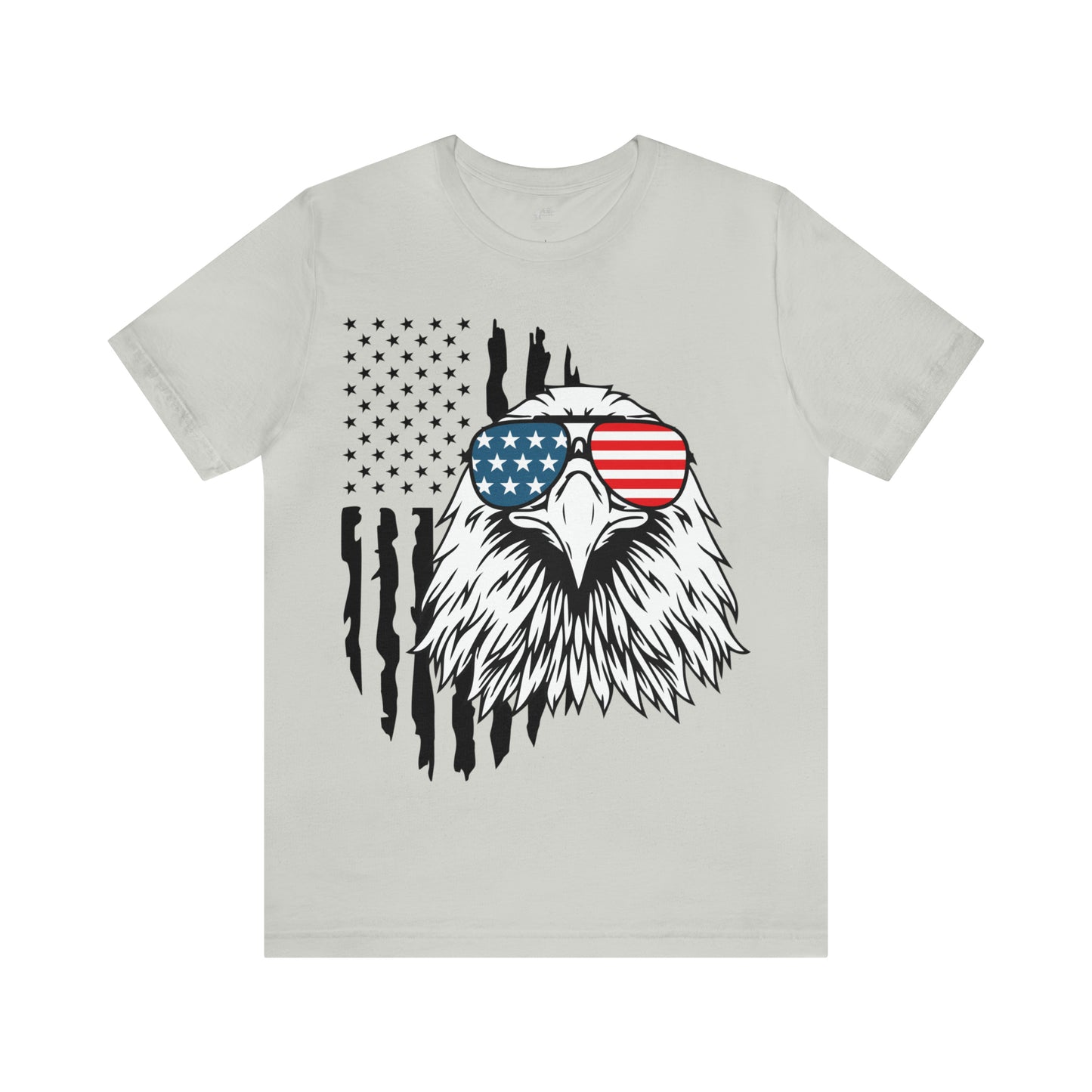 Men’s Patriotic Shirt Fourth of July TShirt Witty American Flag Shirt Patriotic Eagle With Sunglasses July 4th Gift for Him Independence Day