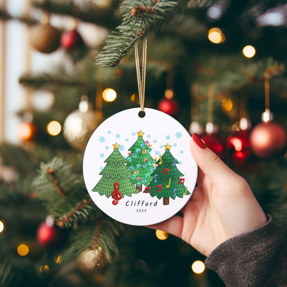 Personalized Music Christmas Ornament Gift For Musician