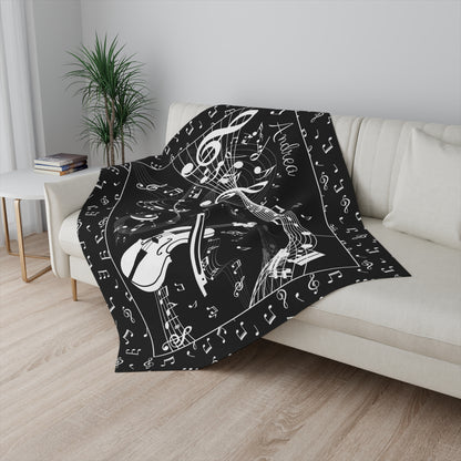 Personalized Violin Blanket Custom Blanket Music Gift