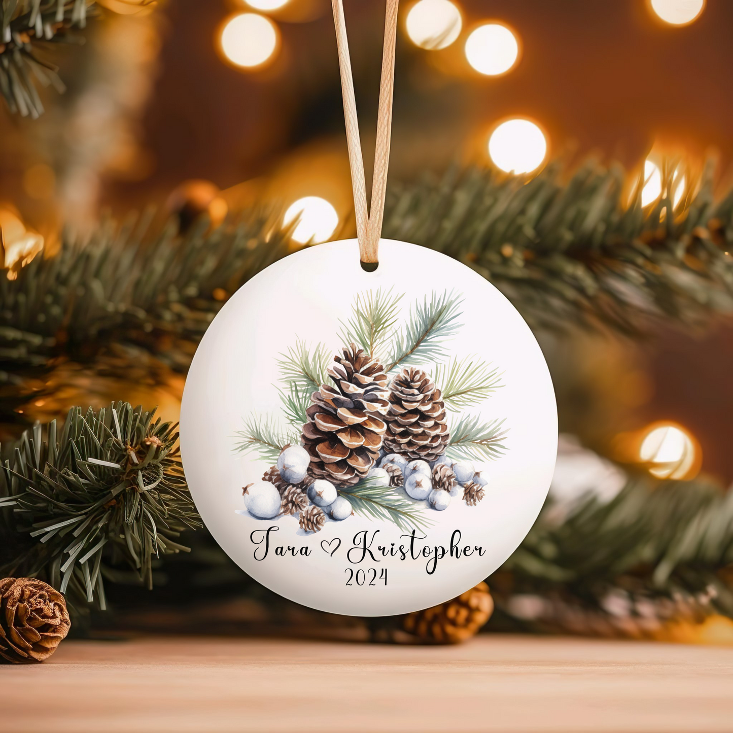 Personalized Couple Christmas Ornament