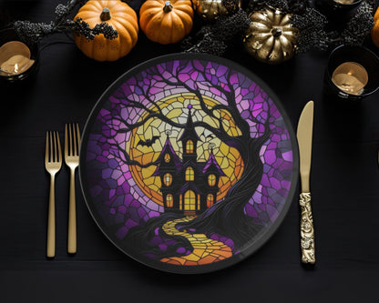 Spooky Halloween Haunted Mansion Plates Haunted House Decor