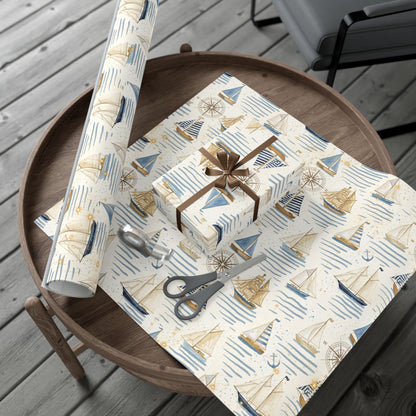 Sailboat Gift Wrapping Paper