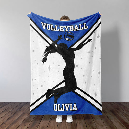 Personalized Volleyball Blanket Custom Volleyball Gift
