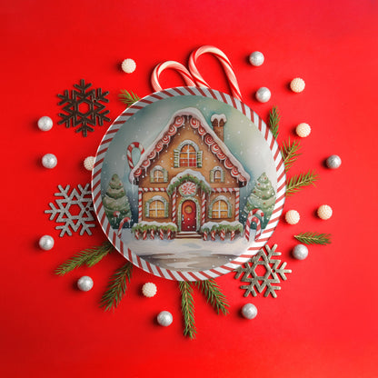 Gingerbread House Thermosaf Polymer Plastic Christmas Plate