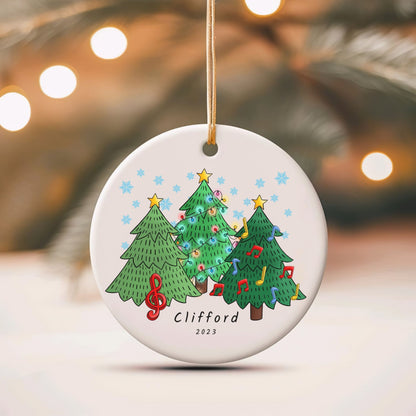 Personalized Music Christmas Ornament Gift For Musician