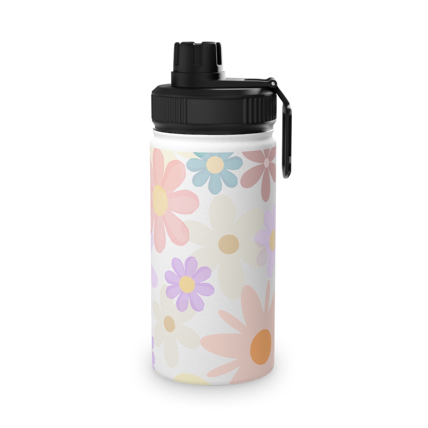 Stainless Steel Water Bottle Floral Water Bottle Gift for Her Pastel Summer Sports Bottle Travel Bottle Flowery Mom Gift Vacation Cup