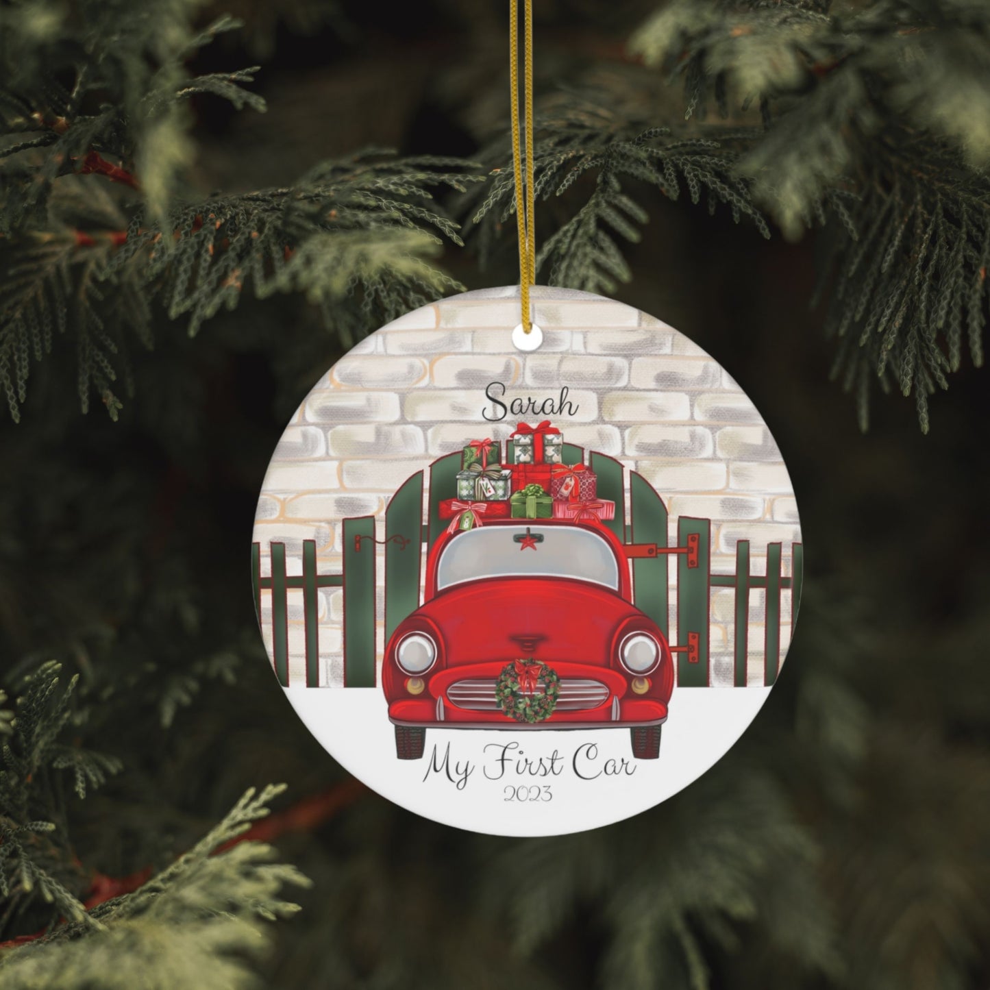 My First Car Christmas Ornament Personalized Custom Name Ornament