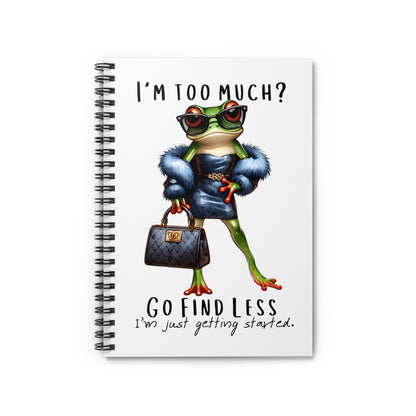 Sassy Frog Spiral Notebook - Ruled Line