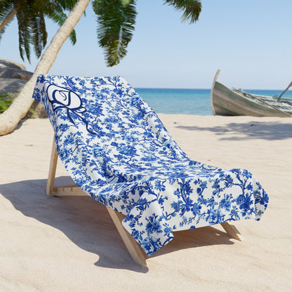 Coquette Chinoiserie Personalized Beach Towel