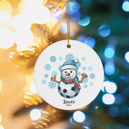 Personalized Soccer Christmas Ornament