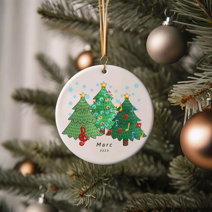 Personalized Music Christmas Ornament Gift For Musician